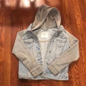 Denim hoodie jacket